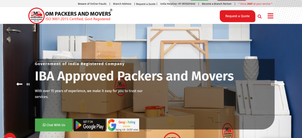 Om Packers and Movers in Delhi